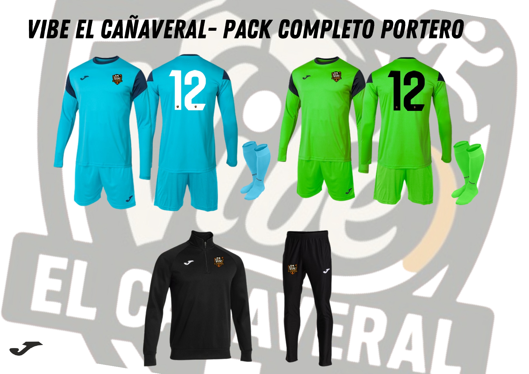 Pack Completo Portero oficial Joma del C.D. ViBe Cañaveral