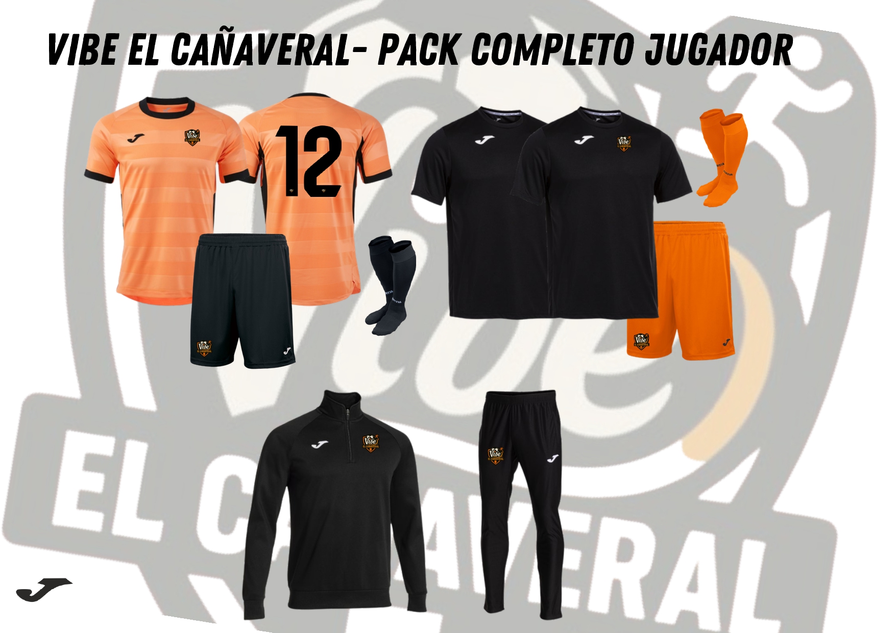 Pack Completo Jugador oficial Joma del C.D. ViBe Cañaveral